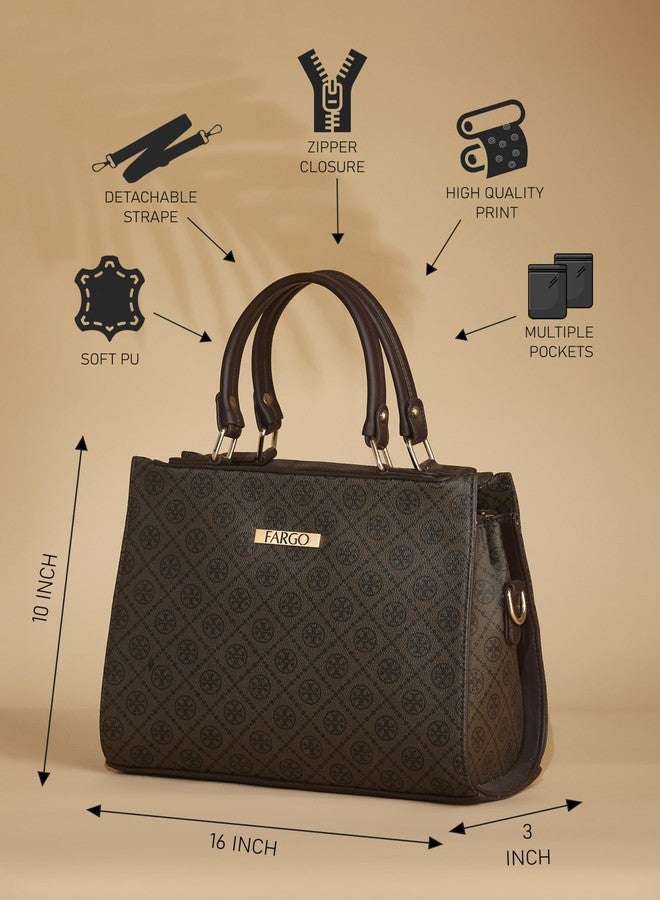 Fargo Stylish Handbag for Women Ladies purse for women & girls | Hand Bags for Women Stylish (Brown) - Image 3